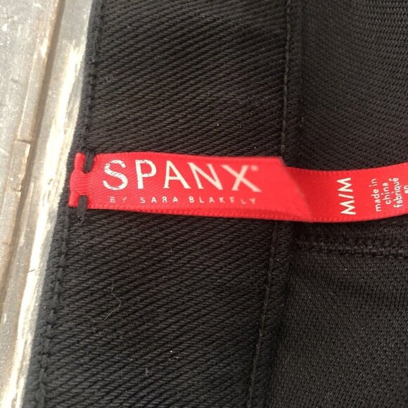 Spanx Pull On Jean-ish Ankle Leggings Jeans Women Size Medium Black - Picture 7 of 11